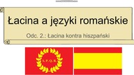 Łacina a język hiszpański