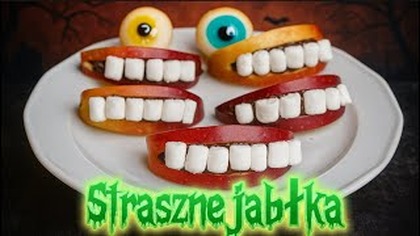  Strasznie Smaczne! Jabłka z Zębami - przekąska na Halloween 