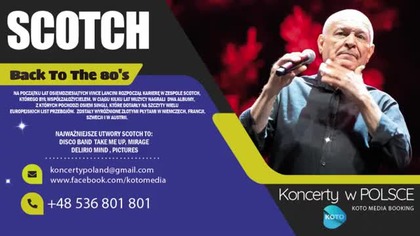 SCOTCH - Back To The 80s (BOOKING POLSKA)