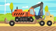 The Excavator & Tow Truck | Street Vehicles | Construction Vehicles for Kids | Bajka #Koparka