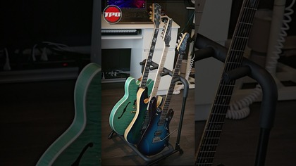 Gibson ES Supreme Seafoam Green / Ibanez RG470AHM-BMT / Music Man JP6 Limited Edition Blue Dawn 2007