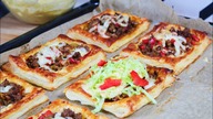 Zapiekanki z ciasta francuskiego z wołowym mięsem mielony i aromatycznym sosem bajka :-)