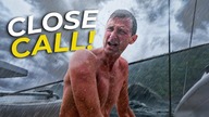 Anchor broke off in a sudden storm! Were fighting to avoid a crash!