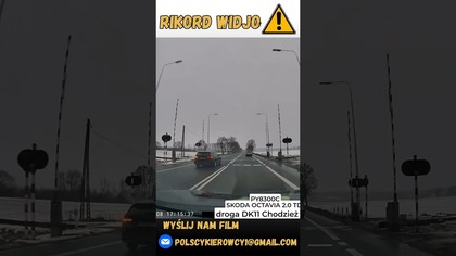 Kierowcy bardzo się spieszy, zapomina o przepisach ruchu drogowego #polscykierowcy #polska #policja