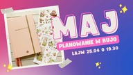 Planowanie maja w bullet journalu - Notes DREAM & CREATE, Tosiakowe naklejki i kalki