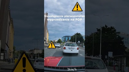 Nieustąpienie pierwszeństwa, wyprzedzanie na PDP #shorts #rikordwidjo