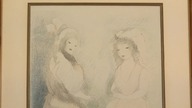 Marie Laurencin Deux Filles avec un Chien, litografia z 1928 r.