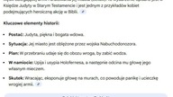 Judyta (postać biblijna) Judyta, biblijna bohaterka Księgi Judyty, to symbol cnoty i odwagi, Anna (h