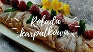 Rolada karpatkowa z malinami.  #karpatka #ciastonaniedziele