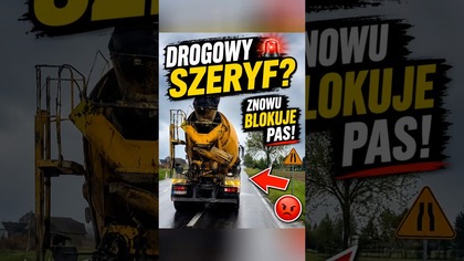 Myślał, że może blokować cały ruch aż internet to zobaczył  #shorts #polskiedrogi #szeryfpasowki