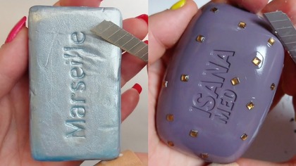 Soap Carving ASMR Relaxing Sounds no talking Satisfying ASMR Video #soapcarving #soapcuttingvideo