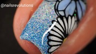 Kolorowe stemple, gradient brokatem / LU PROFESSIONALI COSMETICS