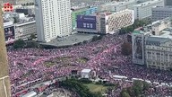 Marsz Miliona Serc.  Niesamowity widok z Pałacu Kultury na