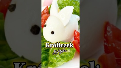 Jak zrobić ślicznego KRÓLICZKA z jajka na twardo? #shorts #króliczek #swietawielkanocne #dekoracja