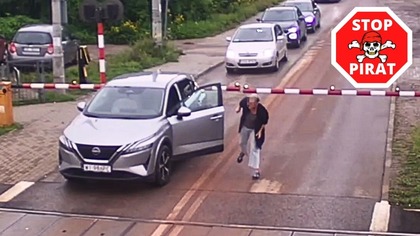 Kolejna gapa na słynnym przejeździe kolejowym w Gdańsku.  STOP PIRAT