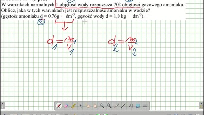 W warunkach normalnych 1 objętość wody rozpuszcza 702 objętość gazowego amoniaku.  ZADANIE 29 ARKUSZ II CKE 2002 ROZPUSZCZALNOŚĆ