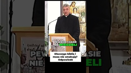 Dlaczego Biblia i Msza Nie Smakują Odpowiedź #pawlukiewicz
