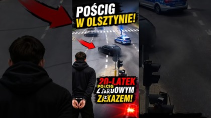 Pościg ulicami Olsztyna! Dwudziestolatek z zakazem nie odpuścił.   #policja #Olsztyn #pości