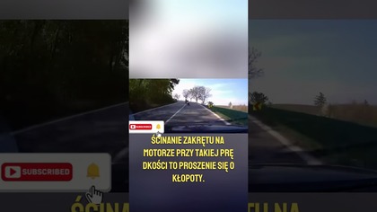 O włos od wypadku na zakręcie  #motocykle #droga