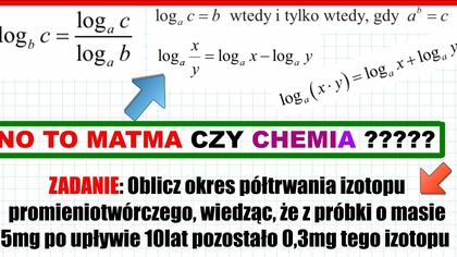 OBLICZ OKRES PÓŁTRWANIA IZOTOPU PROMIENIOTWÓRCZEGO, WIEDZĄC, ŻE Z PRÓBKI..#chemia #chemistry