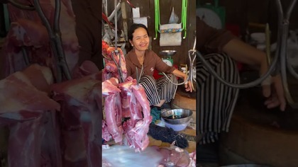 Kupujemy mięso w Kambodży