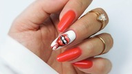 Red lips nails art tutorial  /Allepaznokcie Molly Lac