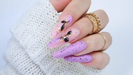 violet leaves nails art tutorial /Elisium Nails
