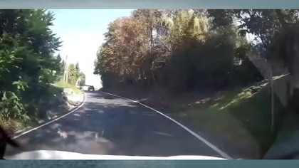 Ostry zakręt i chwila grozy!  Kierowca ledwo wyrabia! #polscykierowcy #crash #viral 