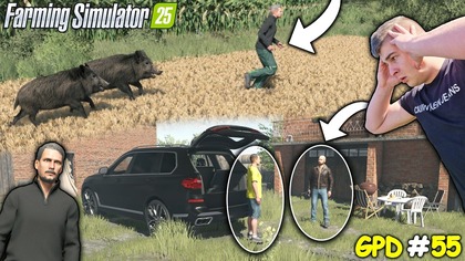 PRZYJECHALI PO MNIE ...  CO ONI ODE MNIE CHCĄ DZIKI ZACZĘŁY GONIĆ SĄSIADA GPD FS 25 55