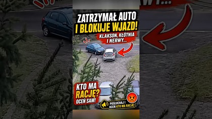 Klakson, nerwy i parkingowa sprzeczka.  Kto według was przesadził?#polskiedrogi #shorts #stopcham