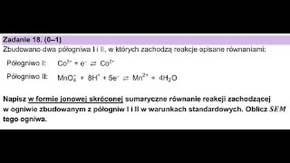 Zadanie 18 CKE 2024 Czerwiec | Elektrochemia | Szereg elektrochemiczny