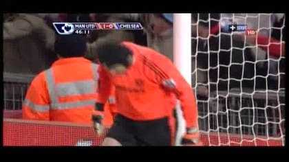 Premier League sezon 2008/2009 Man Utd 1-0 Chelsea Londyn Vidic