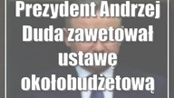 Prezydent Andrzej Duda zawetował ustawę okołobudżetową