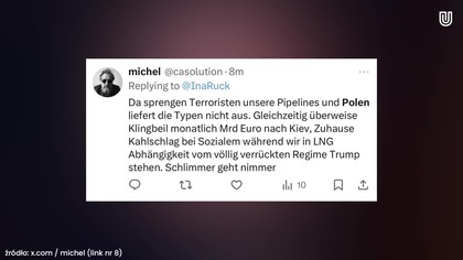 Sabotaż Nord Stream 2; jak Niemcy obwiniają Polskę - czytam wpisy