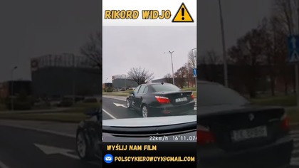 Kolizja z BMW E60 na rondzie #rikordwidjo #polscykierowcy #shorts #polska #polskiedrogi #dashcam