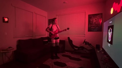 Steven Andersons son plays bass guitar while dressed in drag (Full length and unedited)