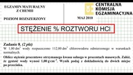ZADANIE 8 CKE 2010 MAJ STĘŻENIE % ROZTWORU HCl.  #chemia #chemistry