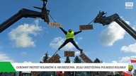 04. 04. 2023r Ogromny protest rolnik&oacute;w.  k.  Hrubieszowa.  Rząd ukrzyżował polskiego rolnika