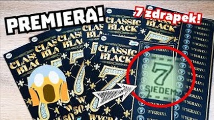 Zdrapki Lotto  Premiera! 7 zdrapek Classic Black 7  Jest premierowe trafienie! 