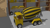 Garaż maszyn budowlanych - Excavator & Concrete Mixer & Truck Colorful fairy Tales for Kids