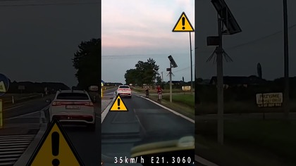 Dzieciaki jadą rowerami pod prąd