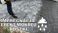 Impregnacja kostki brukowej.  Efekt mokrej kostki, impregnat Dynasil WET od Consil