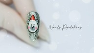 NailMas #14 white bear nails art tutorial