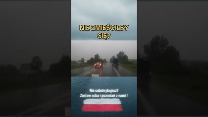Nie zmieścił się w pasiezmieścił się w znaku.  Przypadek czy brawura? #drogi #wyprzedzanie #uwaga