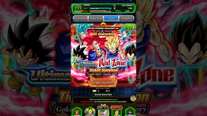 GOKU STORY VEGETA STORY RED ZONE TICKET SUMMON DRAGONBALL Z DOKKAN BATTLE