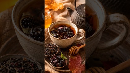 Pu-erh z jeżynami i miodem  Rozgrzewająca herbata na jesień
