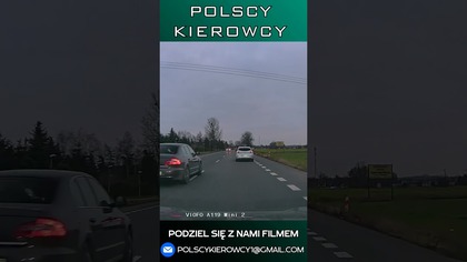 Niebezpieczne wyprzedzanie na czołówkę #polscykierowcy #polska #policja