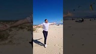 Magia na plaży w Tarifa - Pozdrawiamy z tego miejsca #magic #tarifa #tata #córka