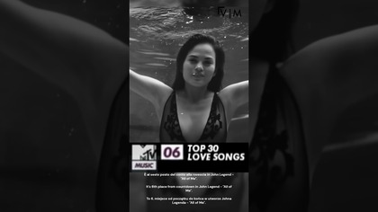 On MTV Music in Italy from Top 30 Love Songs is All of Me by John Legend (14. 02. 2015) #shorts