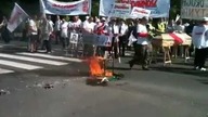 Solidarność protestuje pod Sejmem przeciwko zmianie ustawy o emeryturach